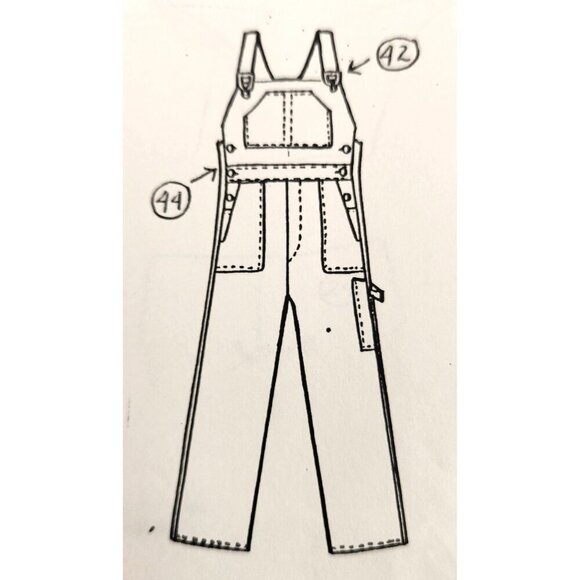 1993 Friends Patterns #603 Medium Adult Overalls Sewing Pattern Amish & Plain Cl - Picture 2 of 7